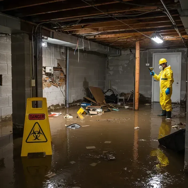 Flooded Basement Electrical Hazard in Susquehanna, PA Property